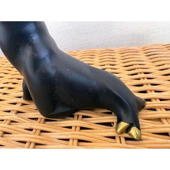 Vintage MCM Taxco Mexico Metal Seal with Ball Sculpture Figurine - Picture 6 of 11